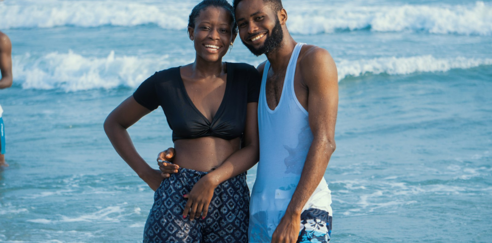 On the beach in Ghana